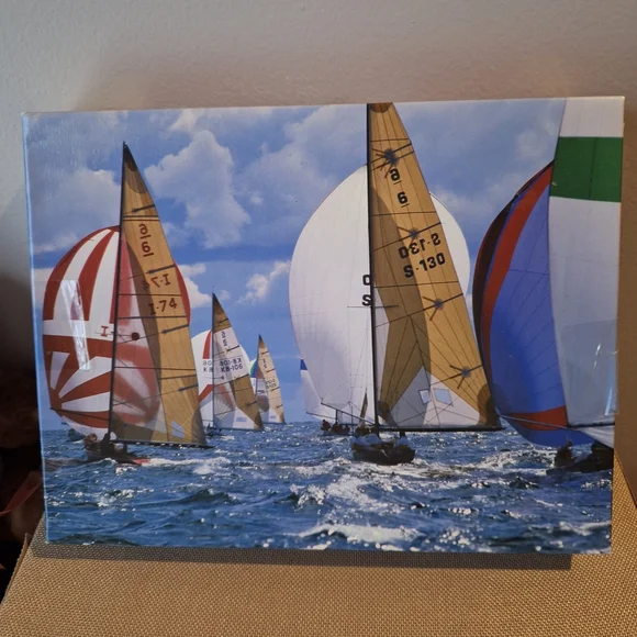 😉buy One Get One Sailboat Regatta Puzzle - Picture 1 of 2
